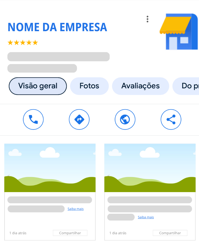 Postagens no google perfil de empresa