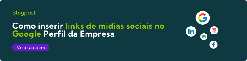 Blogpost ensinando como inserir link de midias sociais no google perfil de empresa